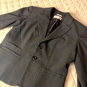 Classic,waist length, light weight, charcoal gray, Calvin Klein blazer. Size 6.